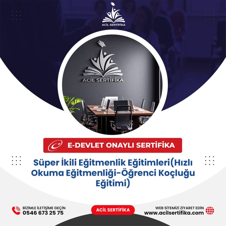 Süper İkili Eğitmenlik Eğitimleri(Hızlı Okuma Eğitmenliği-Öğrenci Koçluğu Eğitimi)