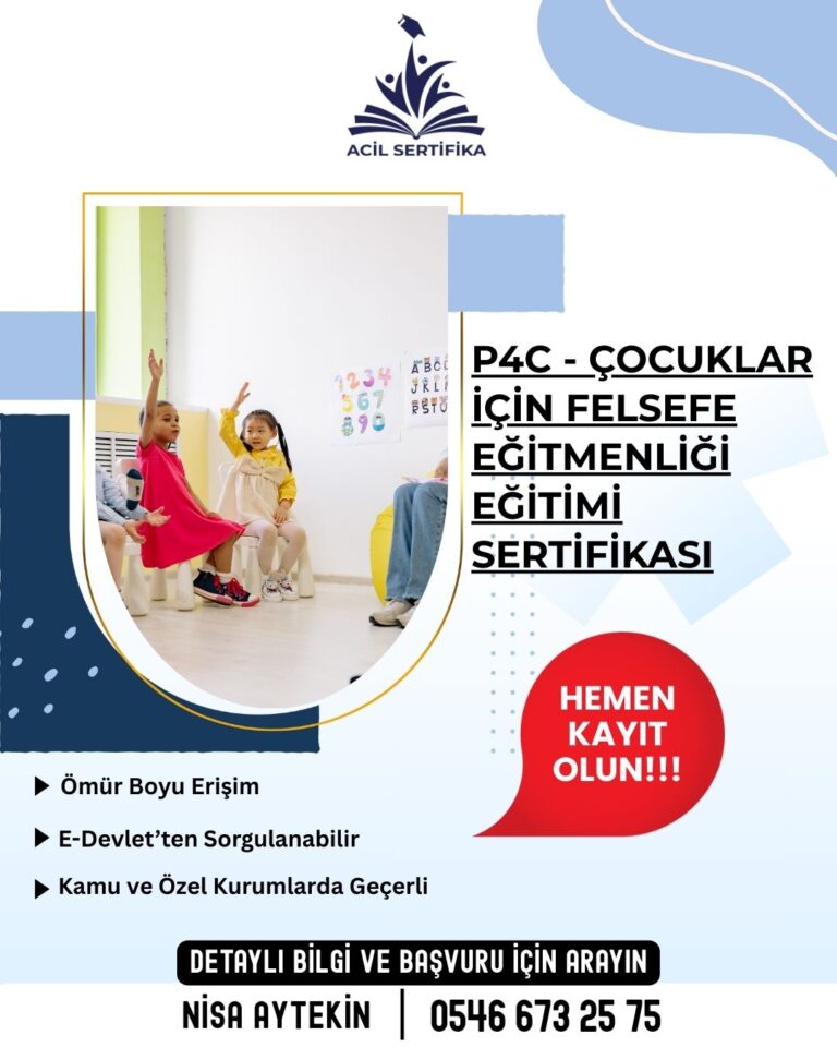 P4C Çocuklar İçin Felsefe Eğitimi Sertifikası