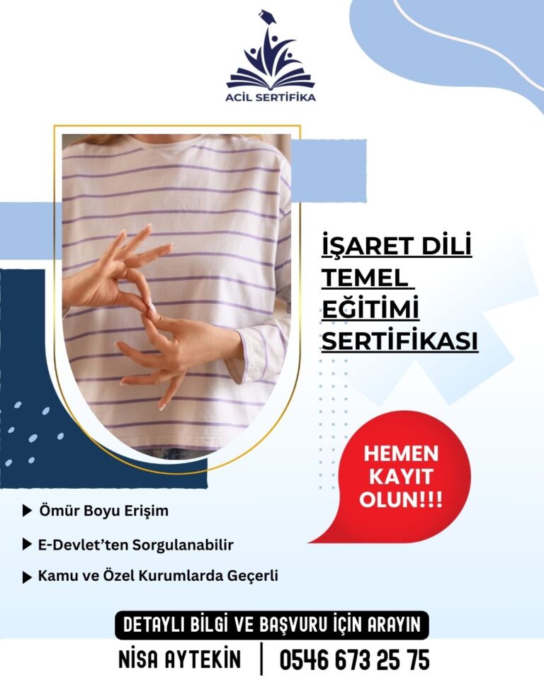 İşaret Dili Eğitim Sertifikası