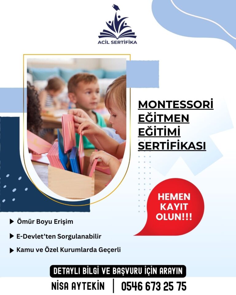 Montessori Eğitimi Sertifikası